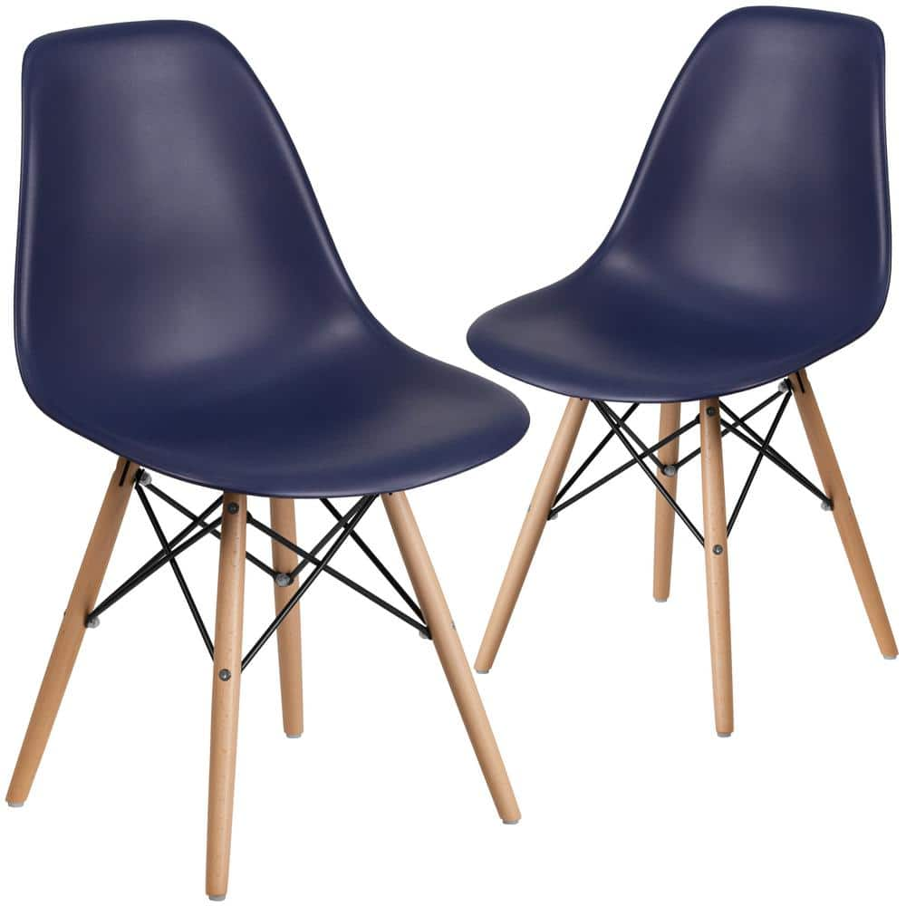 navy plastic dining chairs