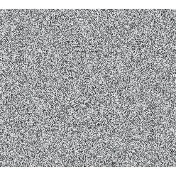 Advantage Sayuri Charcoal Leaf Trail Wallpaper Sample