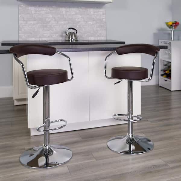 adjustable height cushioned bar stool