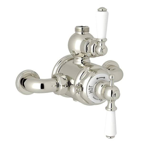 PERRIN & ROWE Edwardian Tub and Shower Valve in Polished Nickel