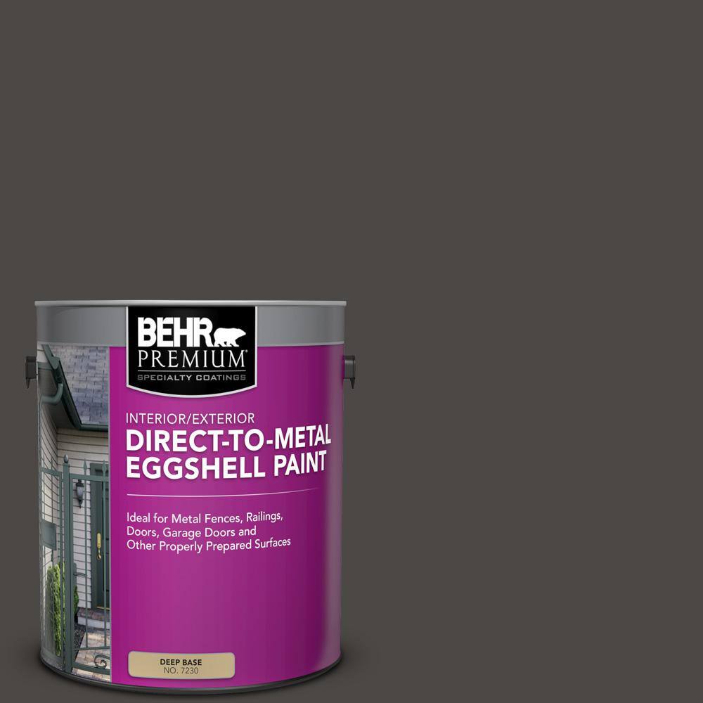 Behr Premium 1 Gal Hdc Cl 14a Warm Onyx Eggshell Direct To Metal Interior Exterior Paint 723001 The Home Depot