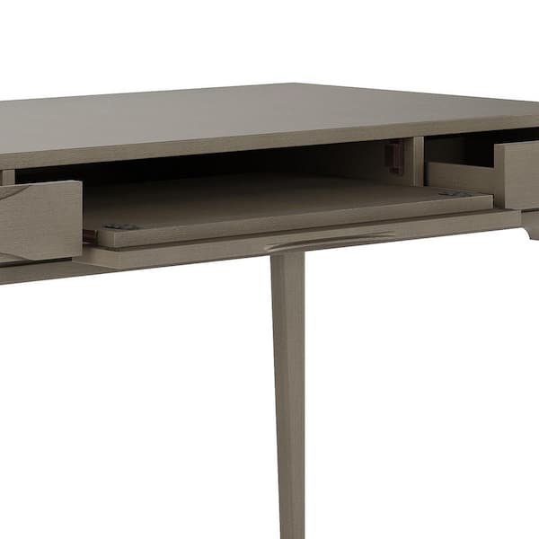 Simpli Home Harper Solid Hardwood Desk in Farmhouse Grey