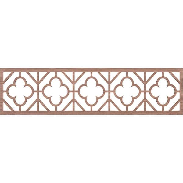 Ekena Millwork Hazelton Fretwork 0.25 in. D x 47 in. W x 12 in. L Walnut Wood Panel Moulding