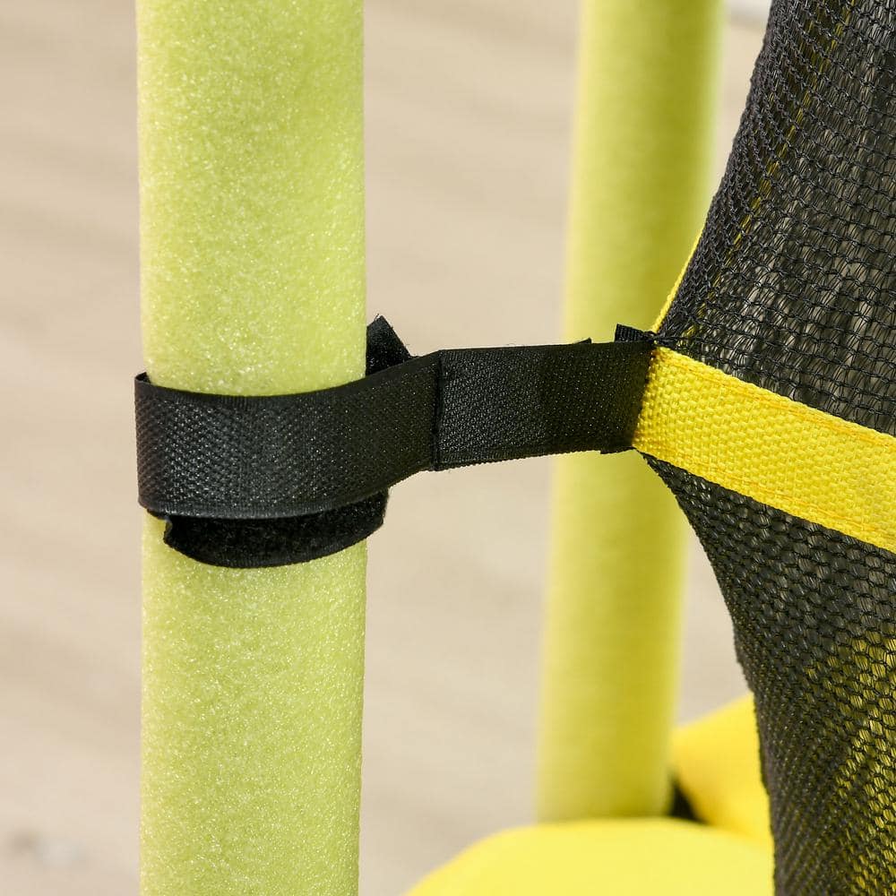 55-Inch Blue Kids' Trampoline with Safety Enclosure