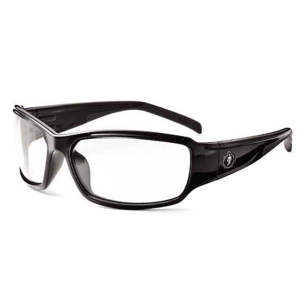 Ergodyne Skullerz Thor Black Anti-Fog Safety Glasses, Clear Lens - ANSI Certified