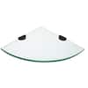 CRAFT + MAIN 10 in. x 10 in. x 0.375 in. Clear Glass Bathroom Shelf in Matte Black GCS1010-MB