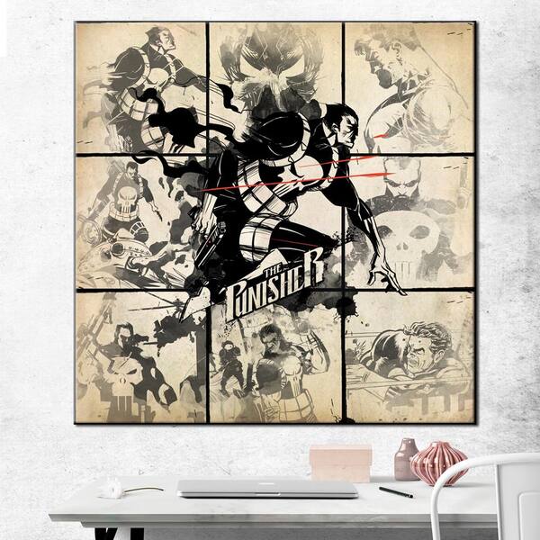Pyramid America 33 in. x 33 in. "The Punisher - Watercolor" Printed Canvas Wall Art