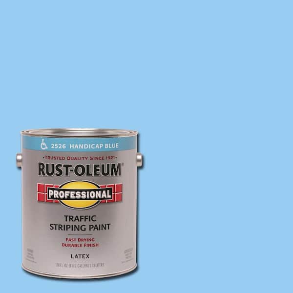 Rust-Oleum Professional 1 gal. Flat Handicap Blue Exterior Traffic Striping Paint (2-Pack)