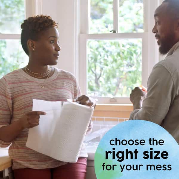 Essentials Select-A-Size White Paper Towel Roll (12 Double Rolls)