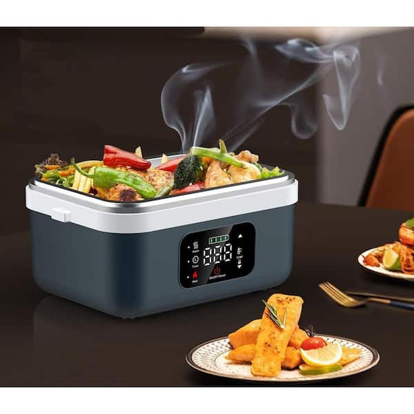 Cordless Electric Lunch Box for Adults, Rechargeable Self Heating with Smart Reservation and Keep Warm Function