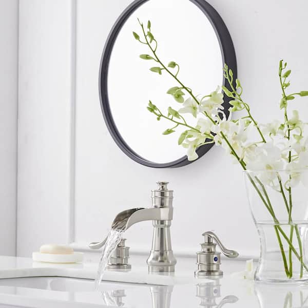 8 in. Widespread Double Handle Bathroom Faucet with Spot Resistant, Corrosion Resistant in Brushed nickel