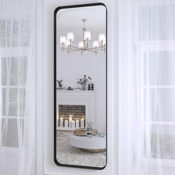 Klajowp 65 in. W x 22 in. H Large Rectangular Framed Wall Mounted Bathroom Vanity Mirror in Black