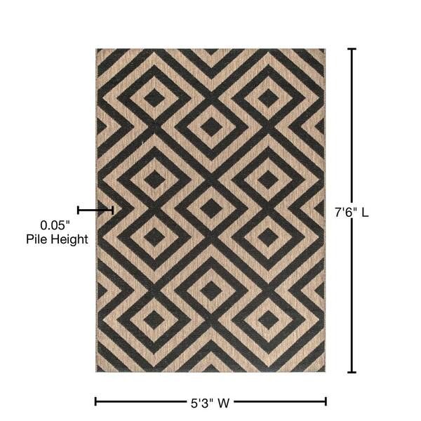 nuLOOM Jolynn Modern Braided Shapes Brown 5 ft. x 8 ft. Indoor/Outdoor Area  Rug SVJL02A-508 - The Home Depot