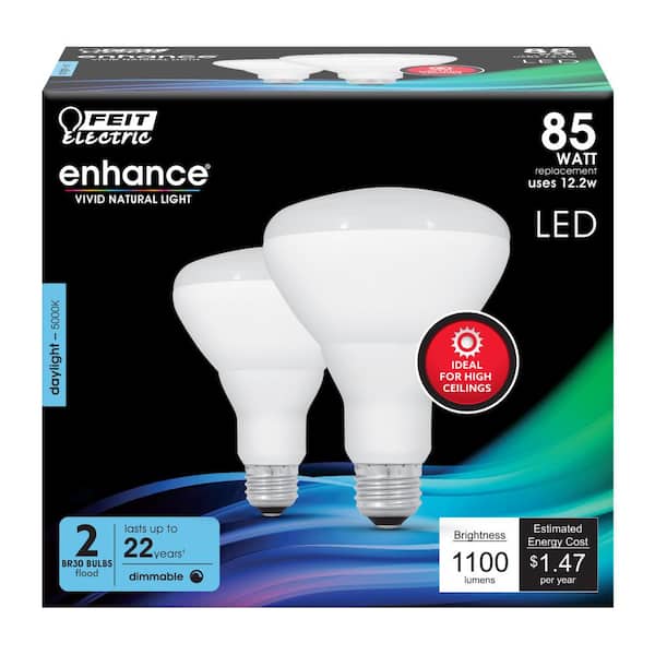 85-Watt Equivalent BR30 Dimmable CEC Enhance 90+ CRI CEC Title 20 E26 Flood LED Light Bulb, Daylight 5000K (48-Pack)