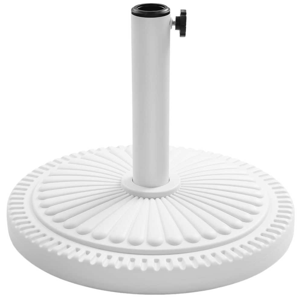 23 lb. Round Patio Umbrella Base in White, Sun-Flower Pattern Pre-Filled Umbrella Stand for Outdoor, Swimming Pool price history on PriceWatchPro