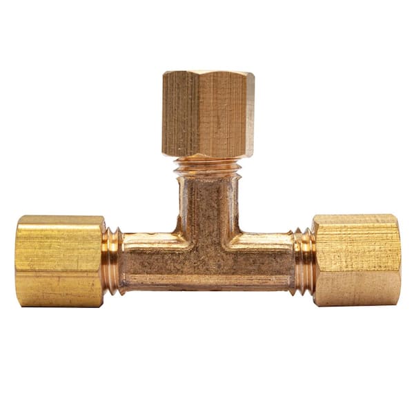 LTWFITTING 1/8 in. O.D. Comp Brass Compression Tee Fitting (5-Pack)