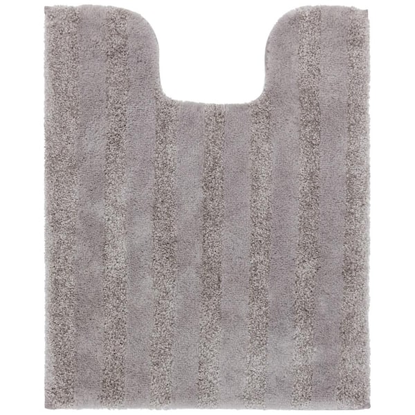 Mohawk Home Basic Stripe Cloud Burst 20 in. x 24 in. Nylon Machine Washable Bath Mat