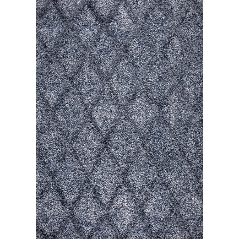 Valencia 5 ft. x 7 ft. Blue Trellis Shag Area Rug price history on PriceWatchPro