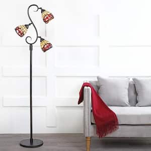 Walker Tiffany-Style 70.5 in. Multi-Light Bronze Floor Lamp