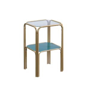 Coral Cape 24 in. Satin Gold End/Side Table