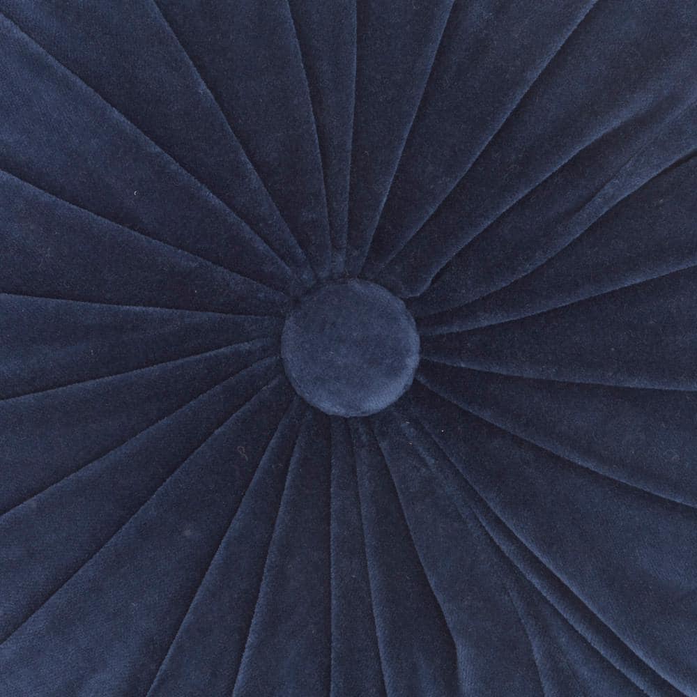 Velvety Navy Ruched 16" Square Floor Pillow Set - Elegance for Home