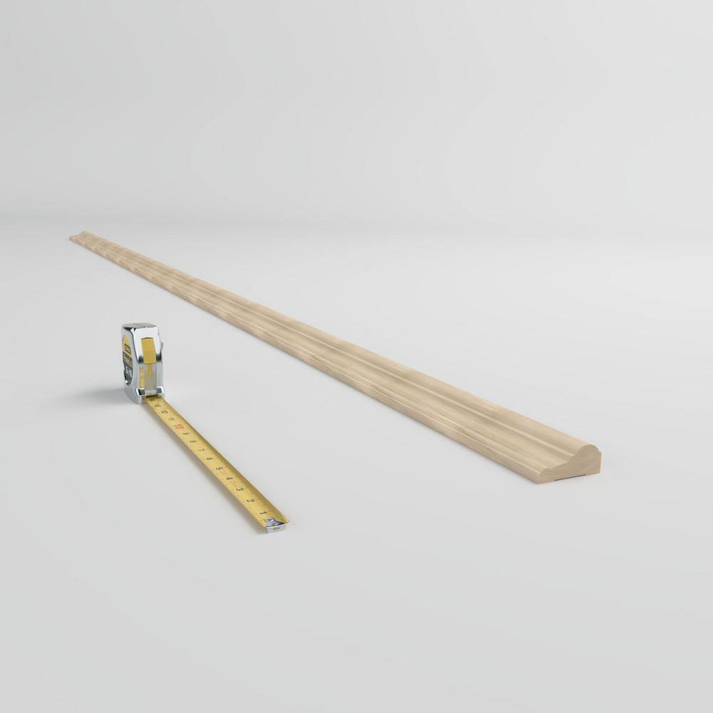 96" Natural Poplar Solid Wood Chair Rail Molding