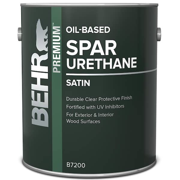 BEHR 1 gal. Satin Clear Oil-Based Interior/Exterior Spar Urethane