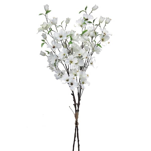 Regency International 49 in. White Indoor Artificial Southern Dogwood Bundle