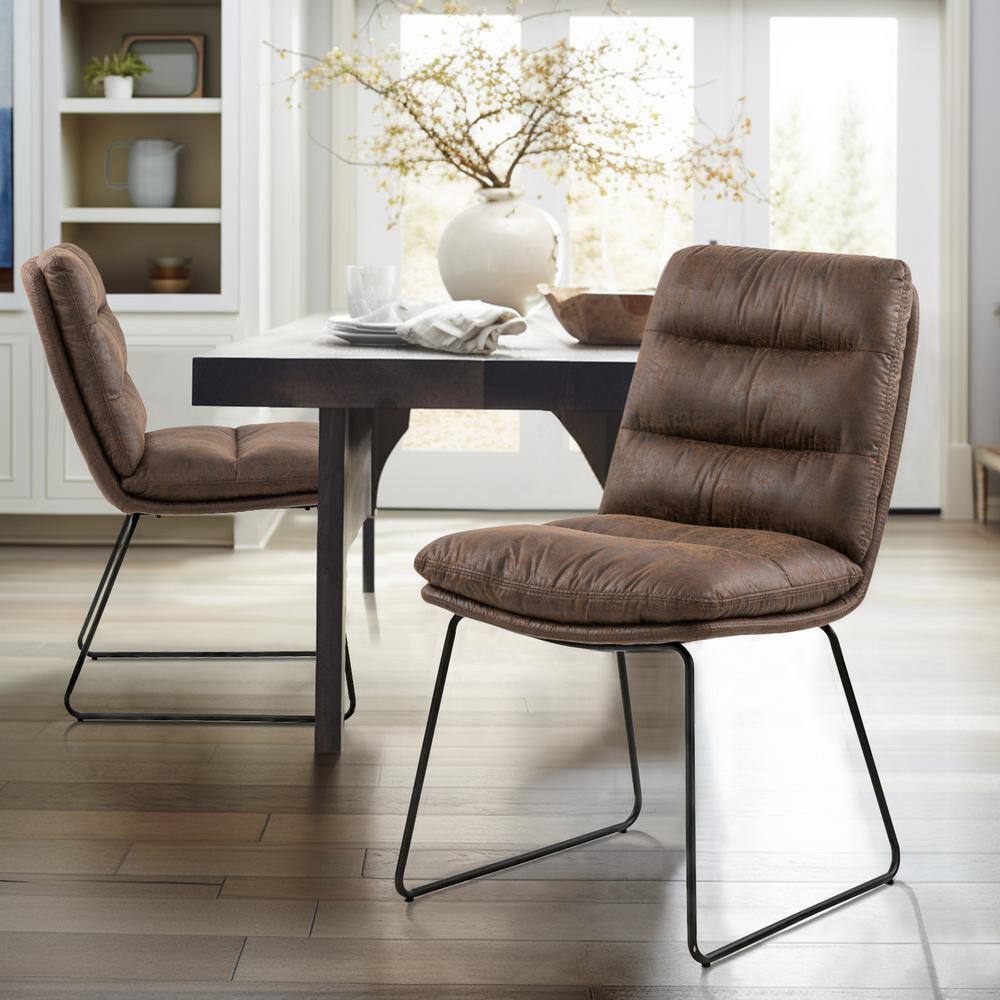 HomyCasa 5-Piece Mid-Century Dining Set, 63" Rectangular Table & 4 Swivel Upholstered Chairs (Fabric/Suede), Sturdy Metal Frame, Perfect