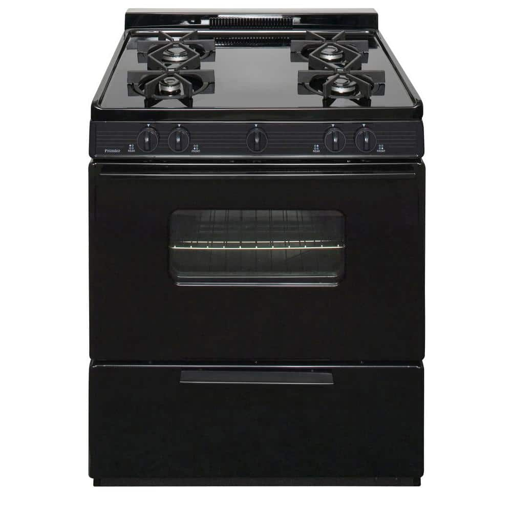 Premier 30 in. 3.91 cu. ft. Battery Spark Ignition Gas Range in Black  BMK5X0BP - The Home Depot