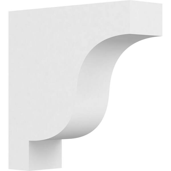 Ekena Millwork 3 in. x 12 in. x 12 in. Standard Newport Architectural Grade PVC Corbel