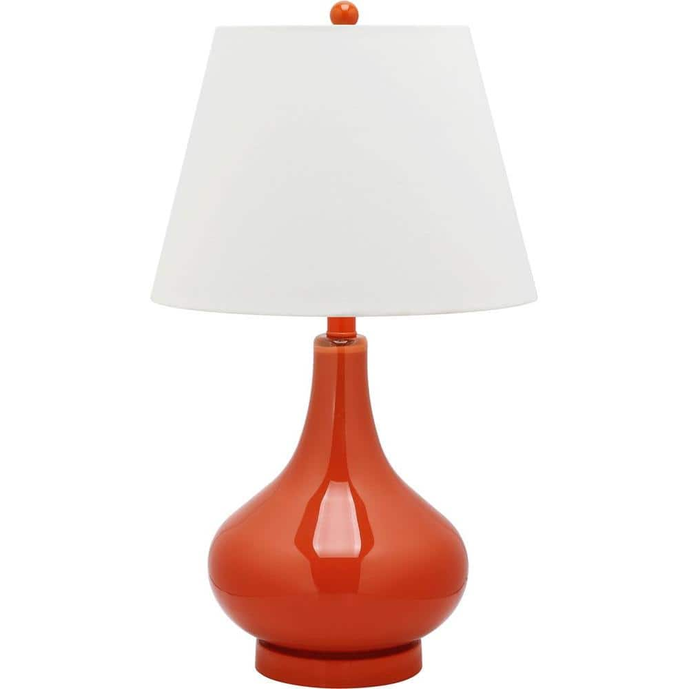 orange glass table lamp