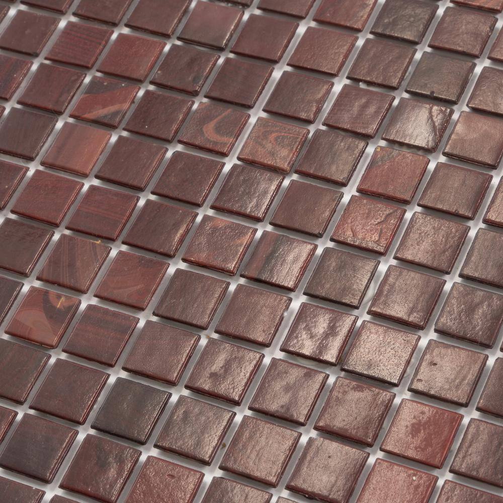 Ruby Red 12" x 12" Glossy Glass Mosaic Tile
