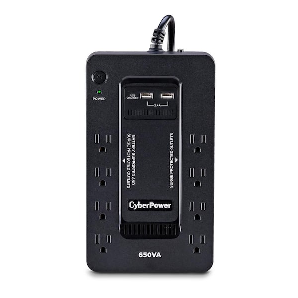 CyberPower 650VA 8-Outlet UPS Battery Backup with USB