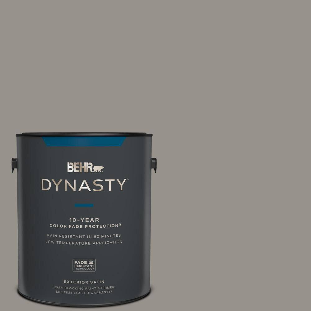 BEHR DYNASTY 1 gal. PPU1816 Elephant Skin Satin Enamel Exterior StainBlocking Paint & Primer