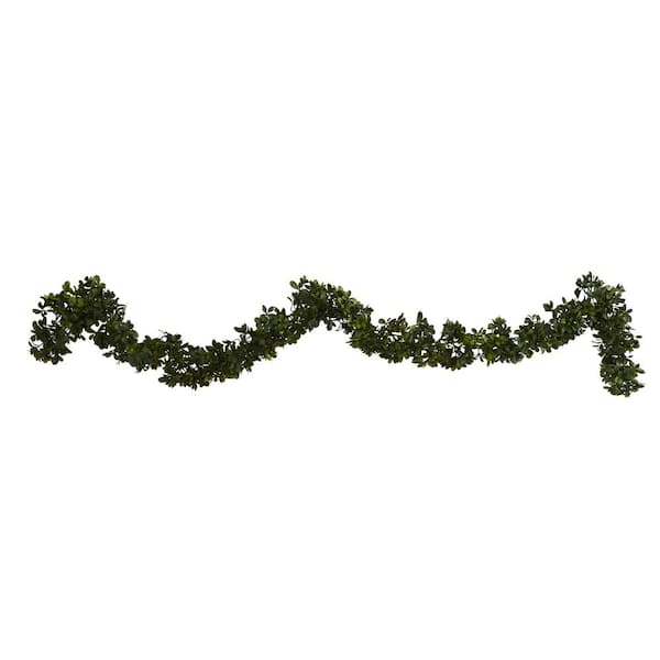 Nearly Natural 6 ft. Indoor/Outdoor Boxwood Artificial Garland (Set of 4)