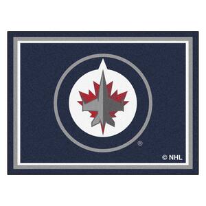 NHL Winnipeg Jets Navy Blue 8 ft. x 10 ft. Indoor Area Rug
