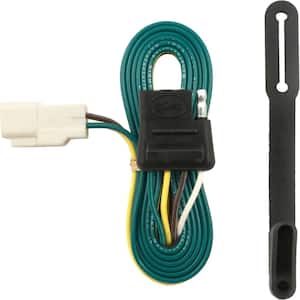 Custom Vehicle-Trailer Wiring Harness, 4-Flat, Select Toyota Highlander, OEM Tow Package Required, Quick T-Connector