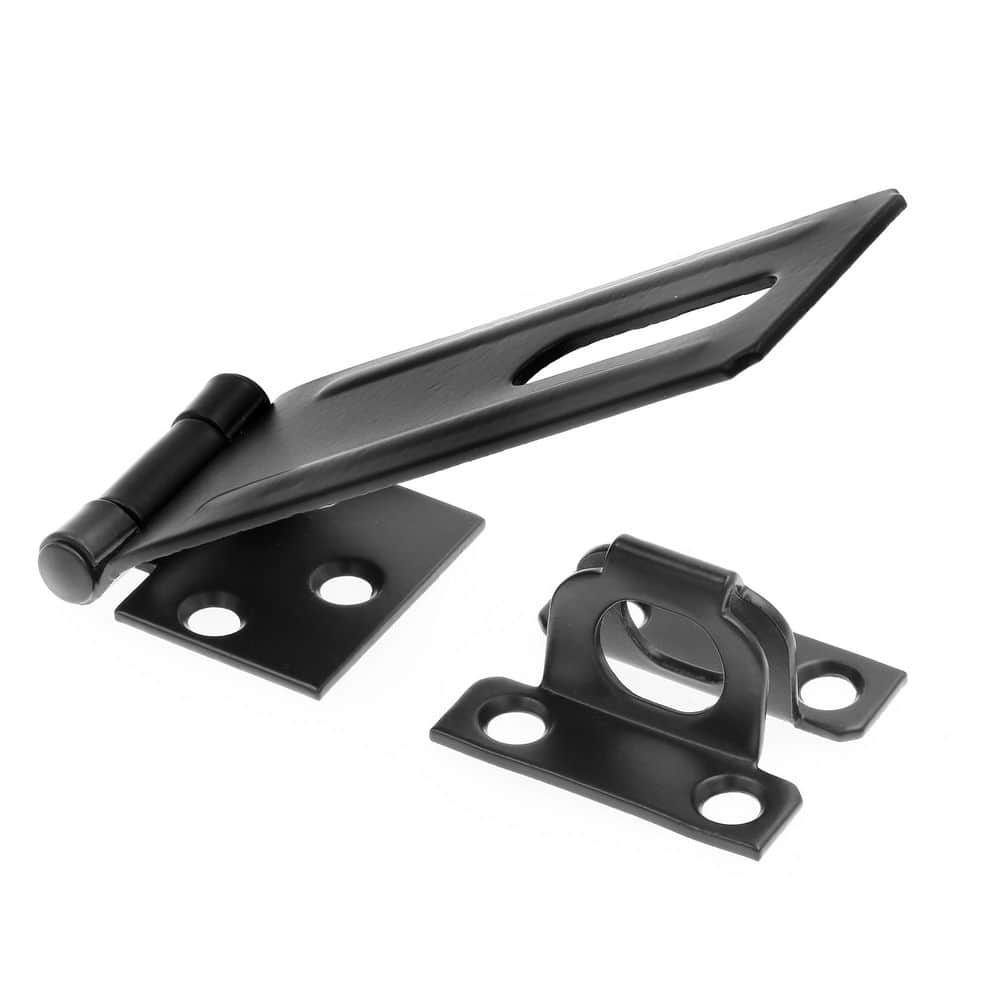 Door and Gate Safety Hasp Hinge Latch with Fixed Staple 4-3/8 inch with Screws Matte Black (Single Pack) price history on PriceWatchPro
