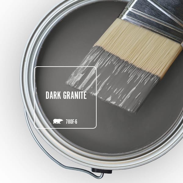 BEHR PREMIUM PLUS 1 qt. #780F-6 Dark Granite Satin Enamel Low Odor Interior  Paint & Primer 730004 - The Home Depot