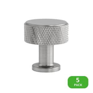 Kent Knurled 1-1/8 in. Satin Nickel Cabinet Knob (5-Pack)