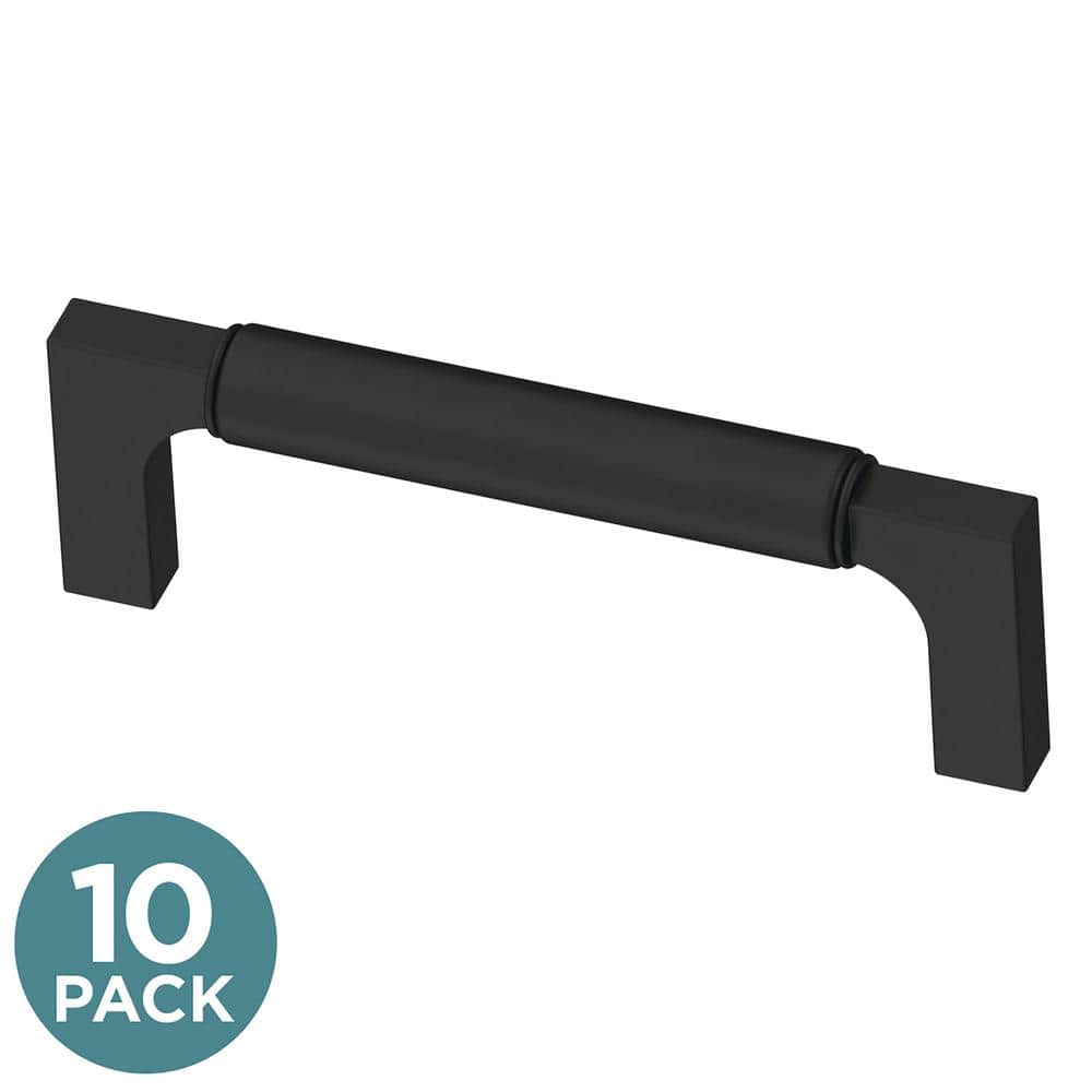 10-Pack Artesia 3-3/4 in. (96 mm) Modern Matte Black Cabinet Drawer Pulls price history on PriceWatchPro