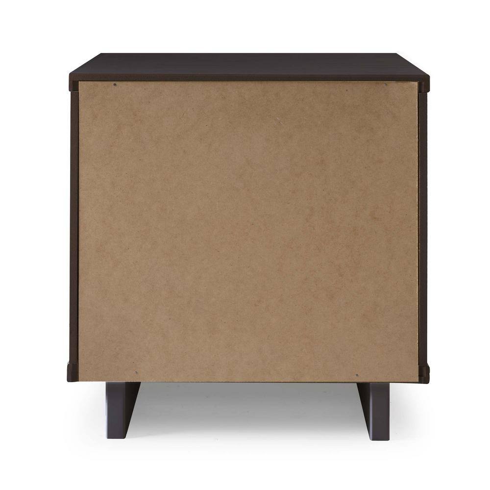 Granville Dark Gray Pine 2-Drawer Nightstands Set of 2