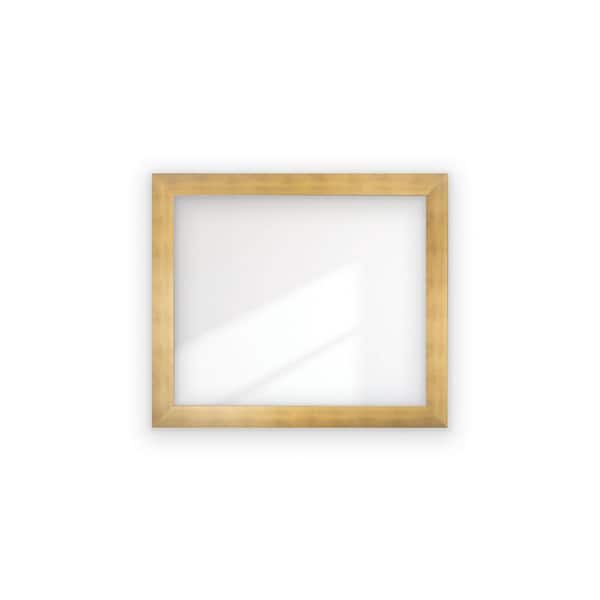 BrandtWorks Brushed Gold Framed Wide Wall Mirror 34 in. W x 40 in. H