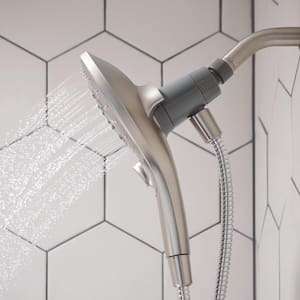Attract with Magnetix 6-Spray 5.5 in. Single Wall Mount Handheld Adjustable Shower Head in Spot Resist Brushed Nickel