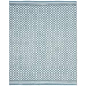 Casual Blue 8 ft. x 10 ft. Checker Contemporary Area Rug