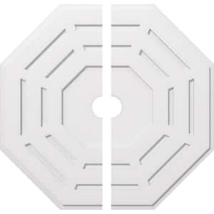 1 in. P X 15 in. C X 38 in. OD X 4 in. ID Westin Architectural Grade PVC Contemporary Ceiling Medallion, Two Piece