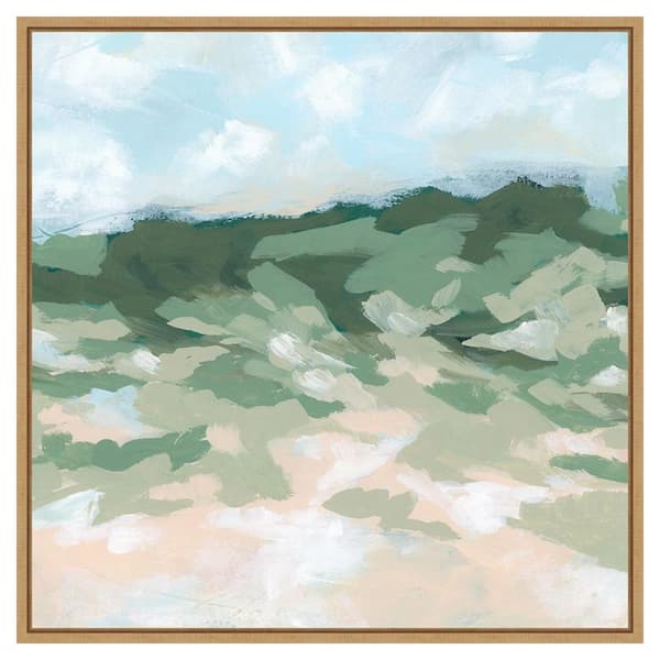 Amanti Art Blockbrush Valley II by June Erica Vess 30 in. W x 30 in. H. Canvas Wall Art Print Framed in Brown