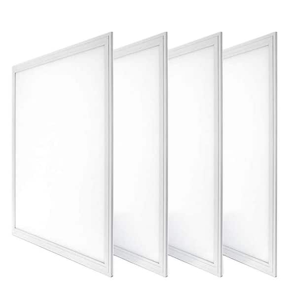 KOAOEIRS 2 ft. x 2 ft. 5800 Lumens Integrated LED Panel Light, 5000K 2 by 2 LED Recessed Lighting ETL Listed-4 Pack