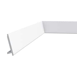 1-1/8 in. D x 3-7/8in. W x 78-3/4 in. L Primed White High Impact Polystyrene Baseboard Moulding (2-Pack)